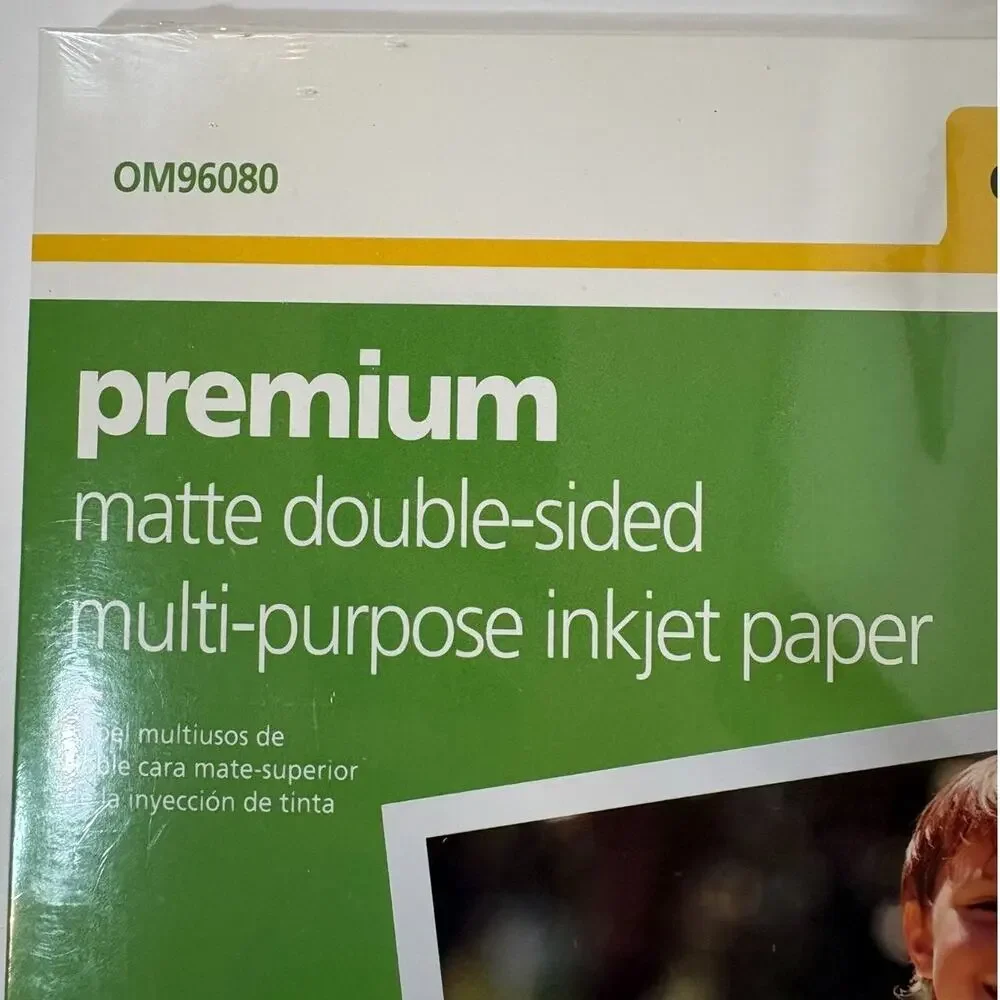 OfficeMax Double Sided Inkjet Paper, Matte Premium, Inkjet OM96080 50 Sheets